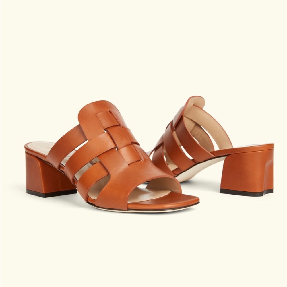 M. Gemi “The Mare” leather mule sandals